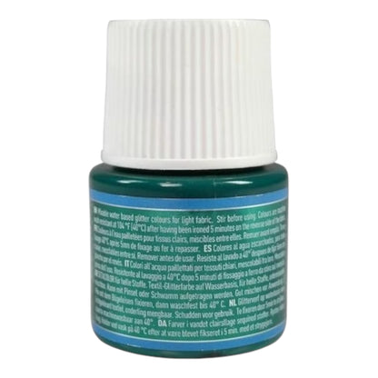 Pébéo Setacolor Glitter Textilfarbe – Smaragdgrün 202 , 45 ml