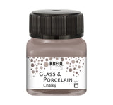 Kreul Glass & Porcelain Chalky, Porzellan und Glasfarbe Matt Mild-Mocca 16642