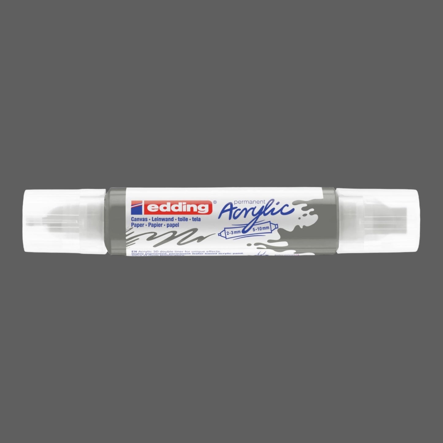 Edding 5400 Acryl 3D Double Liner anthrazit 926 , Tubenspitze 2-3 mm . 5-10 mm