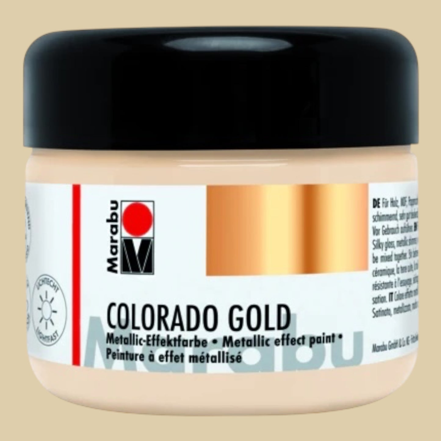 Marabu Colorado Gold Metallic-Effektfarbe , Weißgold 798