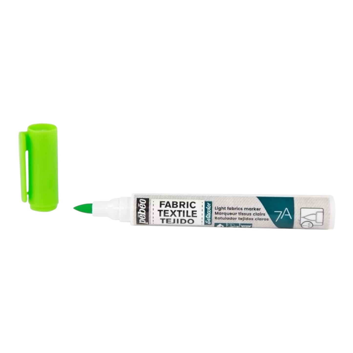 Pébéo Setacolor Stoffmarker 7A – Neongrün, für helle Stoffe