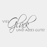 Rayher Holzstempel Viel Glück und alles Gute 4x8cm