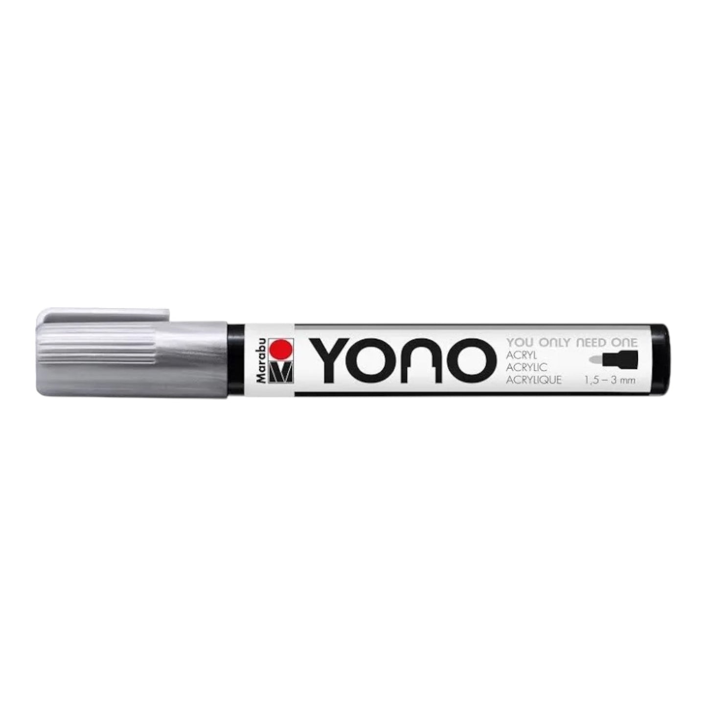YONO Acrylmarker – Silber (1.5–3 mm)