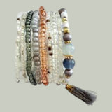 Glorex Armband‑Set DIY – Grau‑Weiss (für 6–9 Armbänder)