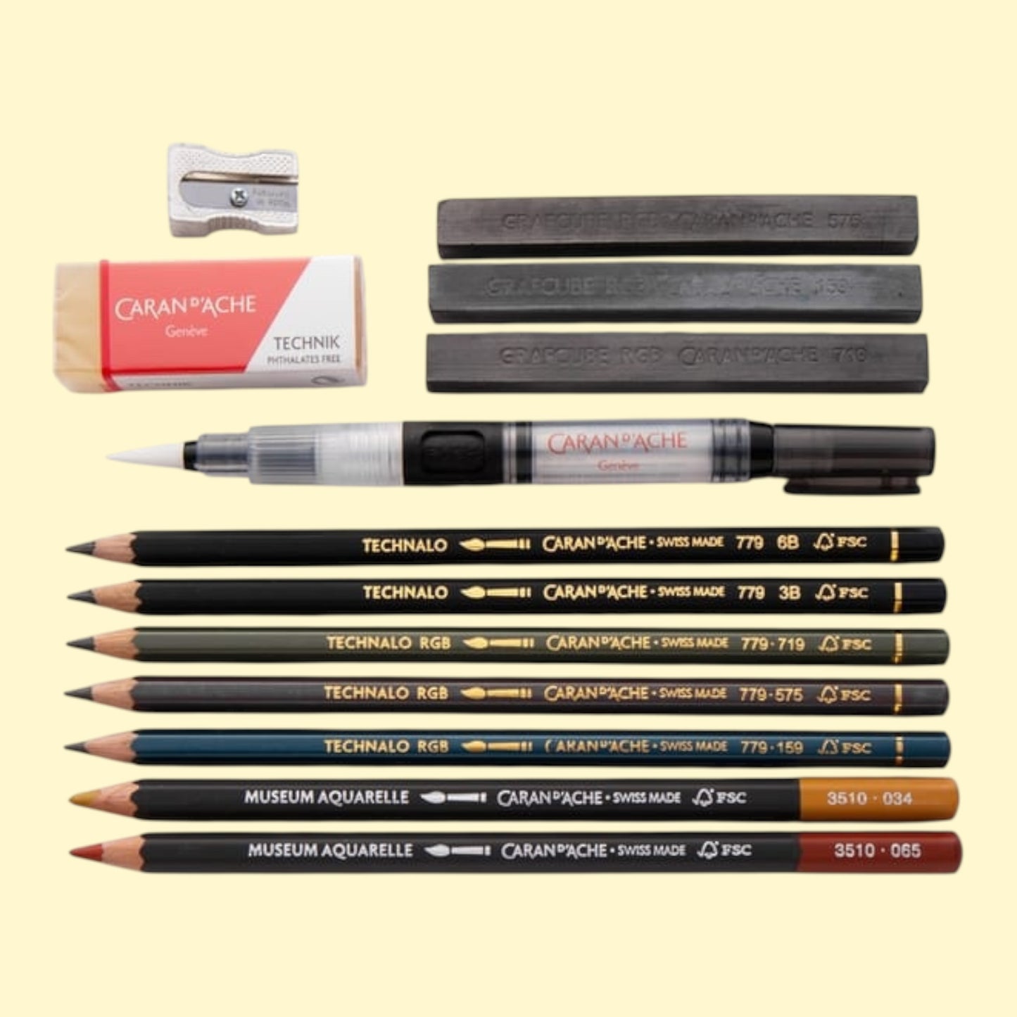 Caran d’Ache Graphite Line – Multi-Techniques Water-Soluble Set
