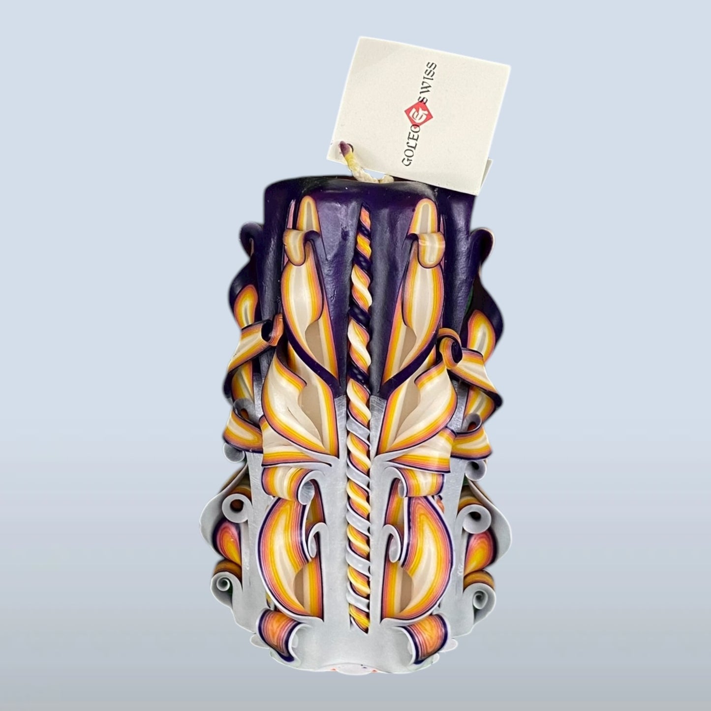 Geschnitzte Kerze Mittel - Amber Night