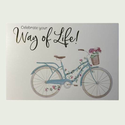 Postkarte „Celebrate your Way of Life!“
