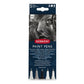 Derwent Paint Pen Set No. 4 Concrete Gray Graphite Black White Silver