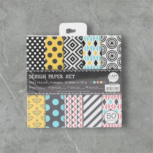 Pearlscent Design Papier Set Scrapbooking-Papier 15.2x15.2cm