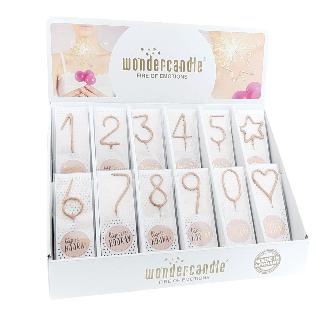 Wundercandle Wunderkerze „Hip Hip Hooray“, 2
