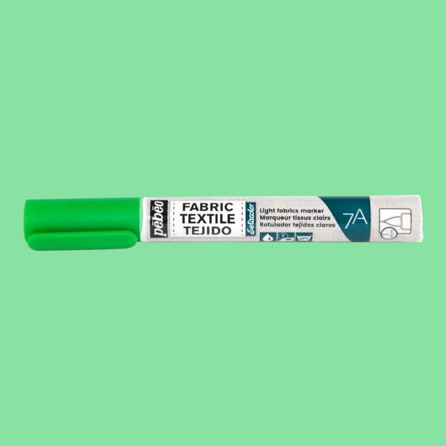 Pébéo Setacolor Stoffmarker 7A – Hellgrün, für helle Stoffe