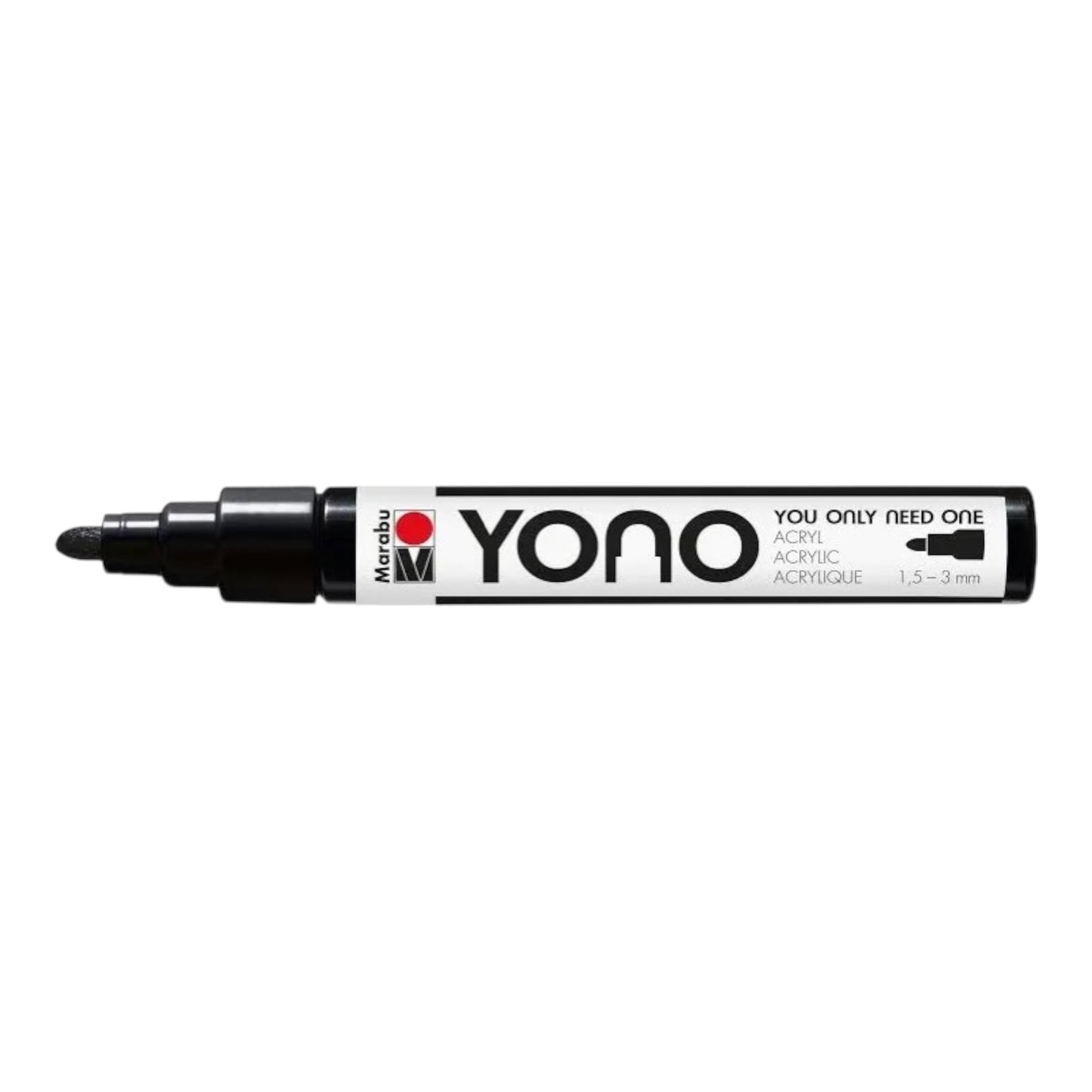 YONO Acrylmarker – Schwarz (1.5–3 mm)