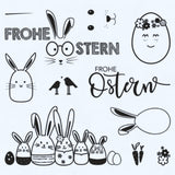 Rayher Silikonstempel Stempel.  Frohe Ostern