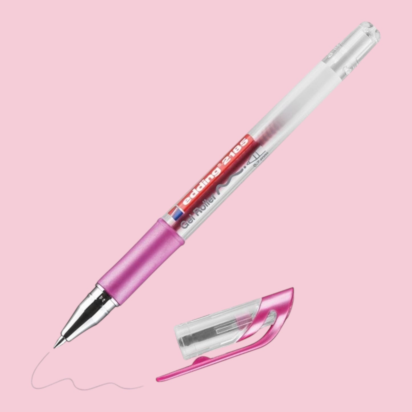Edding 2185 Gelroller – Pink Metallic, Rollerspitze 0,7 mm