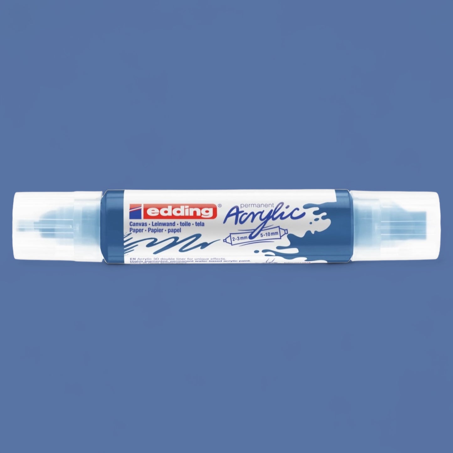 Edding 5400 Acryl 3D Double Liner enzianblau , Tubenspitze 2-3 mm . 5-10 mm