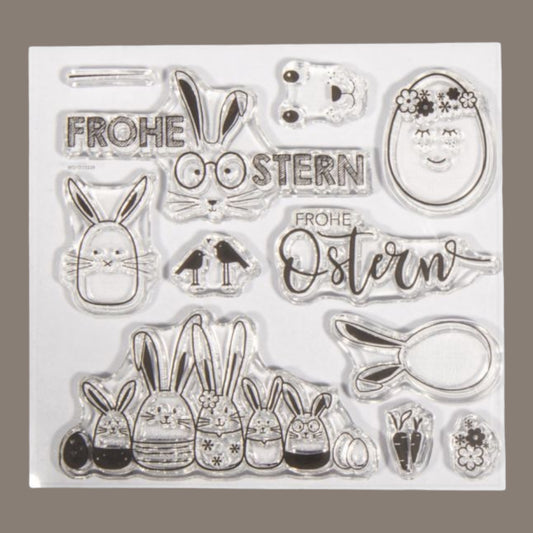 Rayher Silikonstempel Stempel.  Frohe Ostern