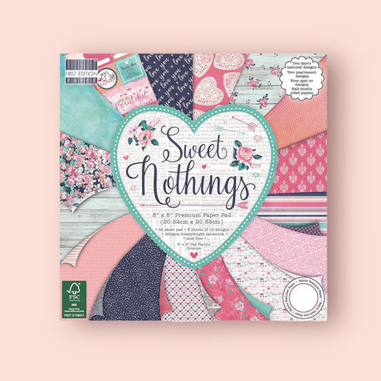 Pearlscent scrap pad Sweet Nothings, fsc Mixcred, 20.3x20.3cm, 150 g/m2, 48 sheets
