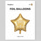 Folienballon Stern Happy Birthday gold 40cm