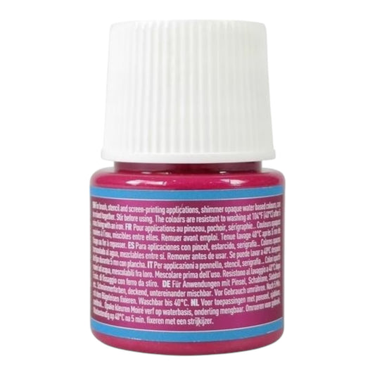 Pébéo Setacolor Shimmer Textilfarbe – Oriental Red 64 , 45 ml