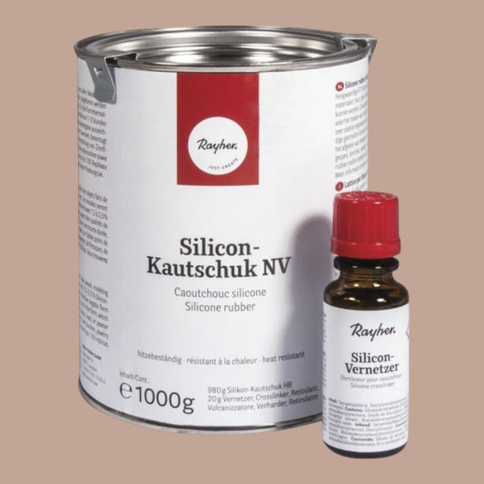 Rayher Silikon-Kautschuk RTV/NV mit Vernetzer – 1,0 kg + 20 ml Vernetzer