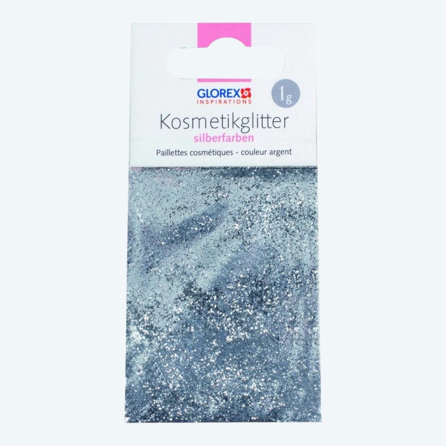 Glorex Kosmetikglitter Silber 1g