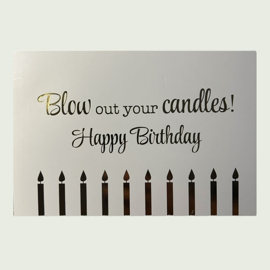 Postkarte „Blow out your candles!“