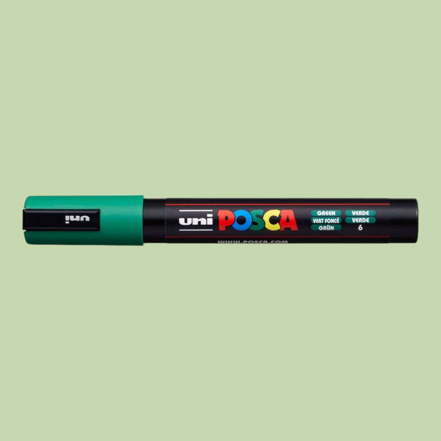 Uni Posca PC-5M Acrylic Marker 1.8-2.5mm Green 6