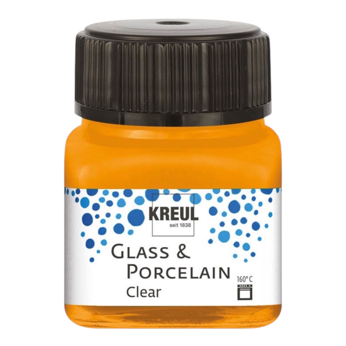 Kreul Glass & Porcelain Clear, Porzellan und Glasfarbe Transparent Orange 16292