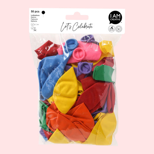 I Am Creative Luftballons, Bunt – 50 Stück