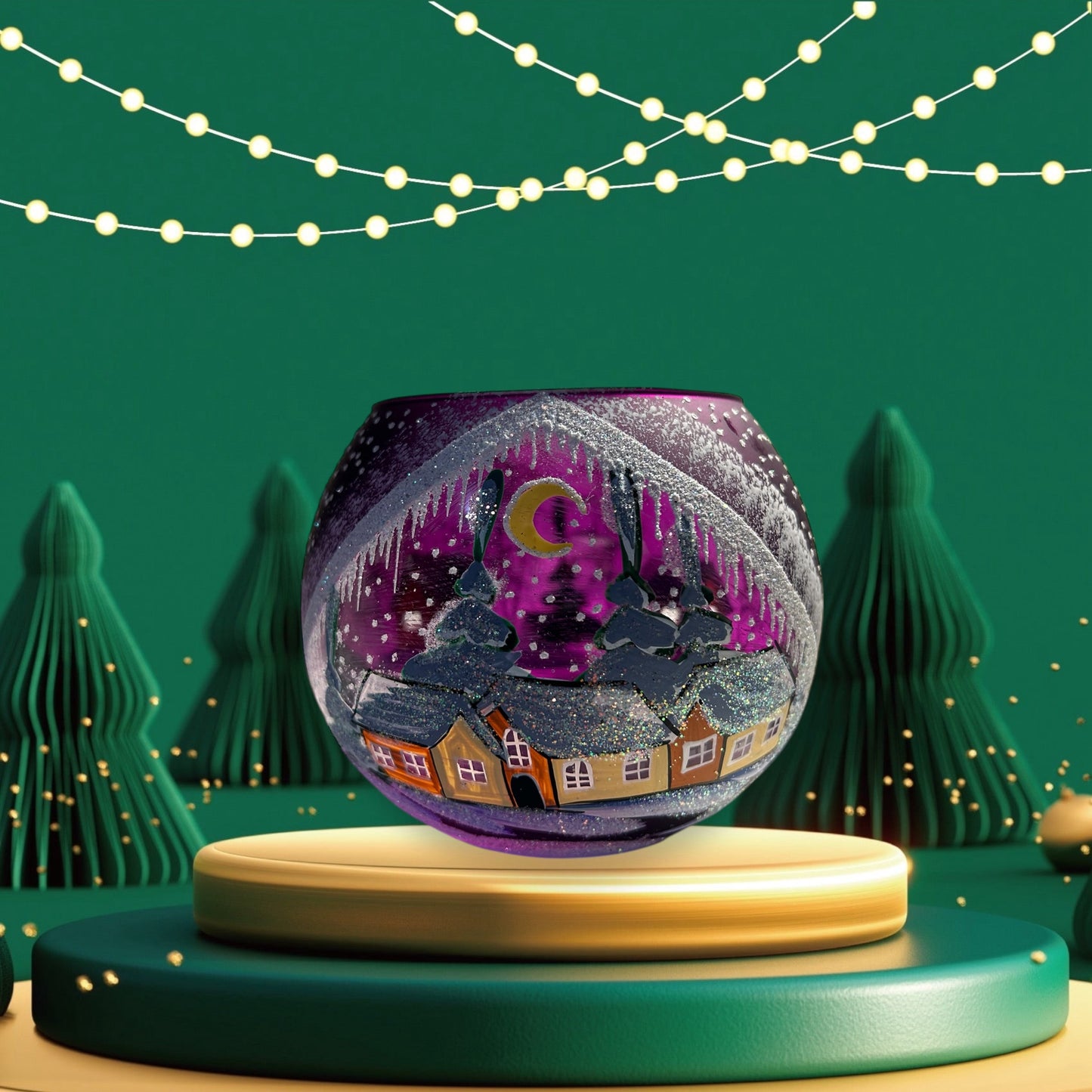 tealight holder Winter Evening