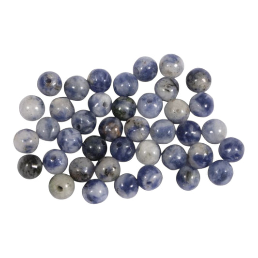 Rayher Halbedelsteinperlen Blue Quartz, 4 mm, 40 St
