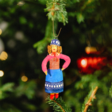 Weihnachtspuppe Skandinavische Frau