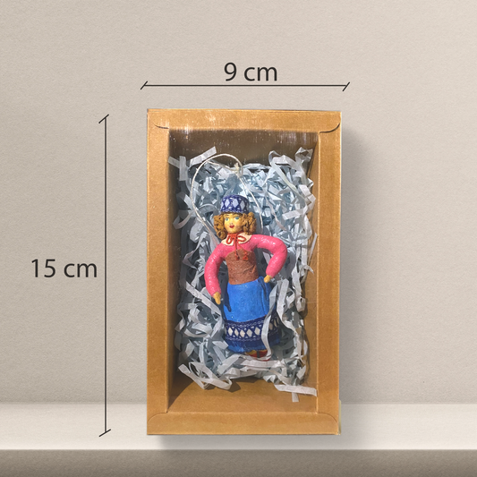 Weihnachtspuppe Skandinavische Frau