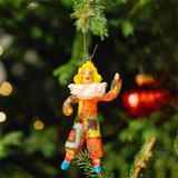 Weihnachtspuppe Clown im quadratischen Kostüm