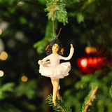 Weihnachtspuppe Balerina mit schwarze Haare