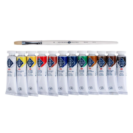 White Nights Saint Petersburg Master-class oil paints 12 - 18 ml brushes