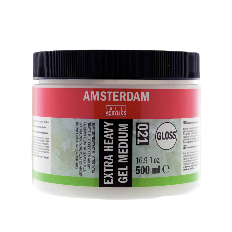 Amsterdam Extra Heavy Gel Painting Medium Glossy Jar 021 Bottle 500 Ml