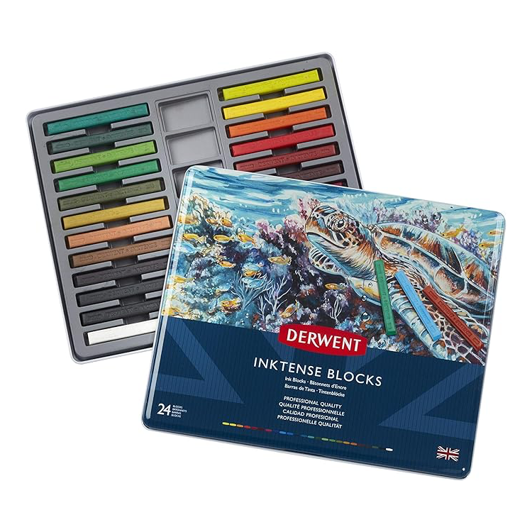 Derwent Inktense Blocks Watercolor Blocks 24 Pieces