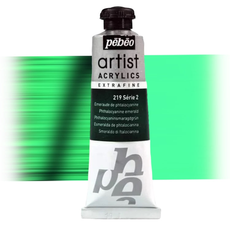 Pébéo Artist Acrylics Phtalocyanine Emerald Green N 219 Series 2