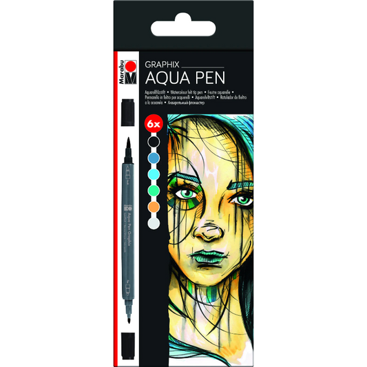 Marabu Aqua Pen Graphix 6er-  METROPOLITAN