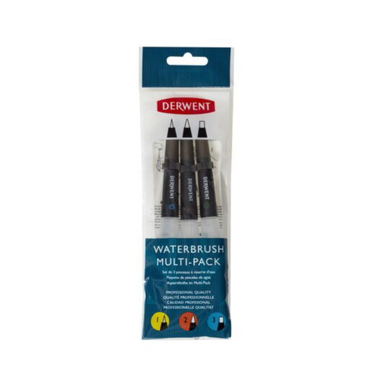 Derwent Waterbrusch Multi Pack  Set mit 3 Pinseln