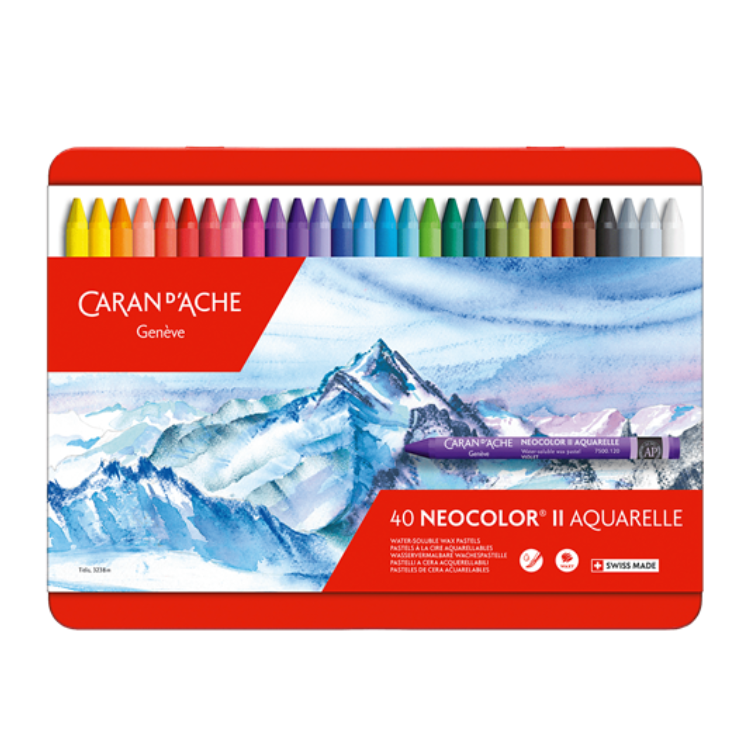 Caran D'ache Neocolor® Ii Wax Pastel Set 40 pieces