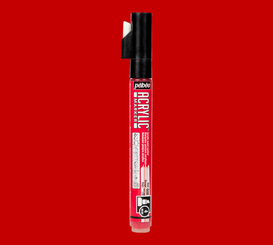 Pébéo  Acrylic Marker PT Biseau 4mm Rouge 608